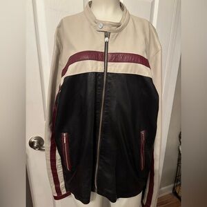 Vintage Leonardo da Vinci leather motorcycle jacket 56 SEE MEASUREMENTS